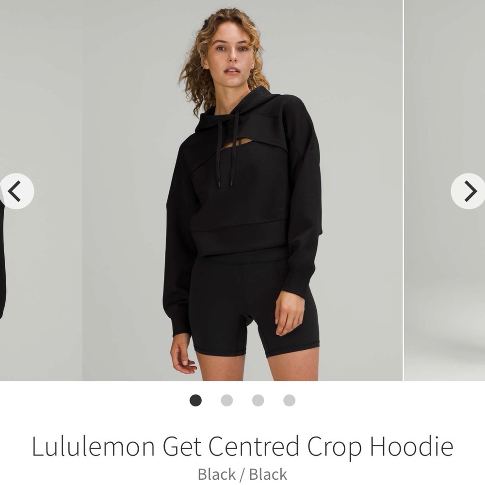 Lululemon Get Centred Crop Hoodie / Black